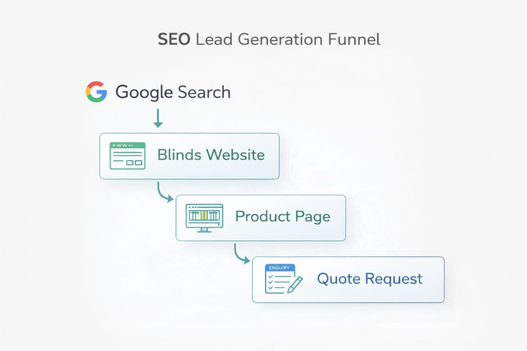 SEO strategy process for blinds and curtain companies